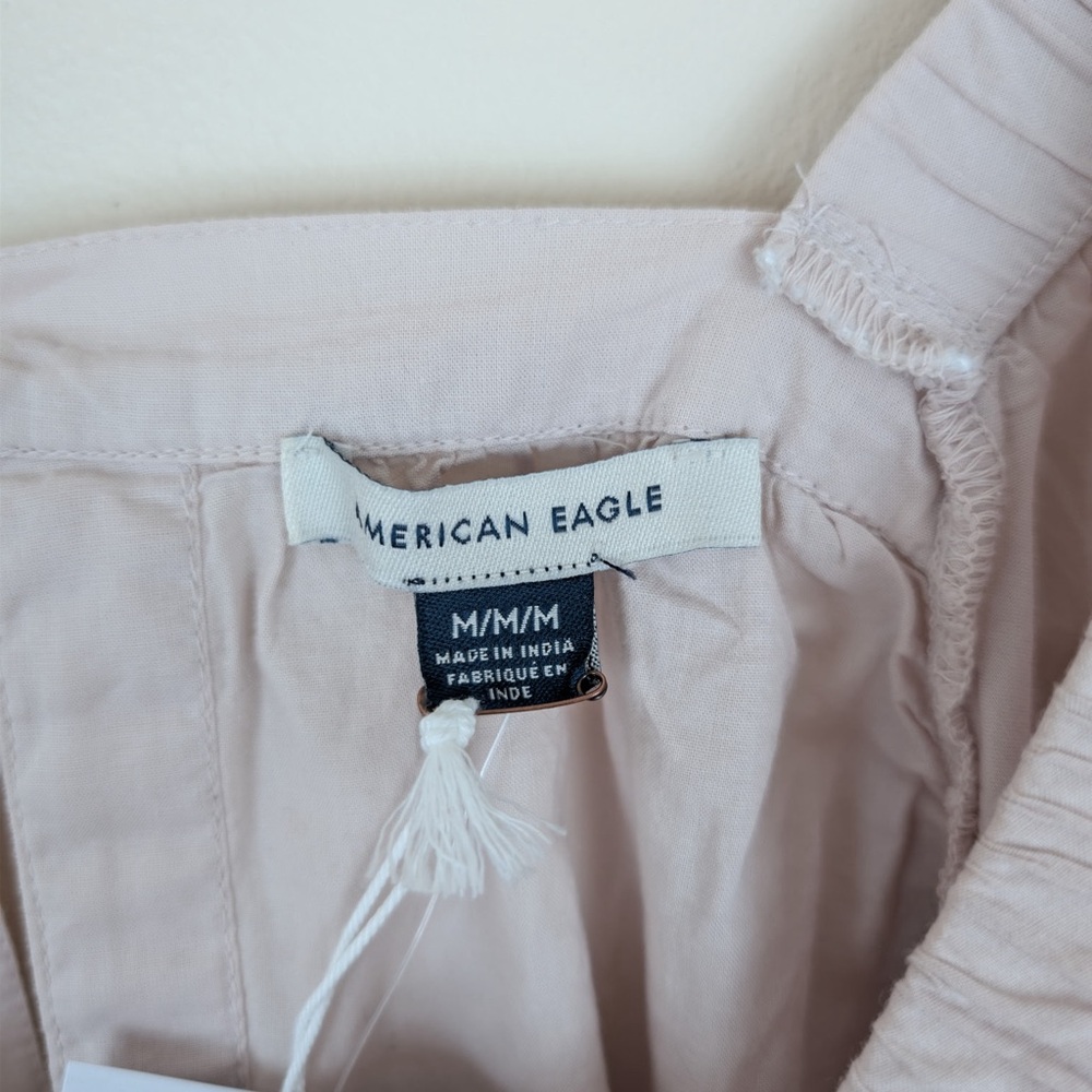 American Eagle Tie Back Eyelet Crop Top - Picture 4 of 9